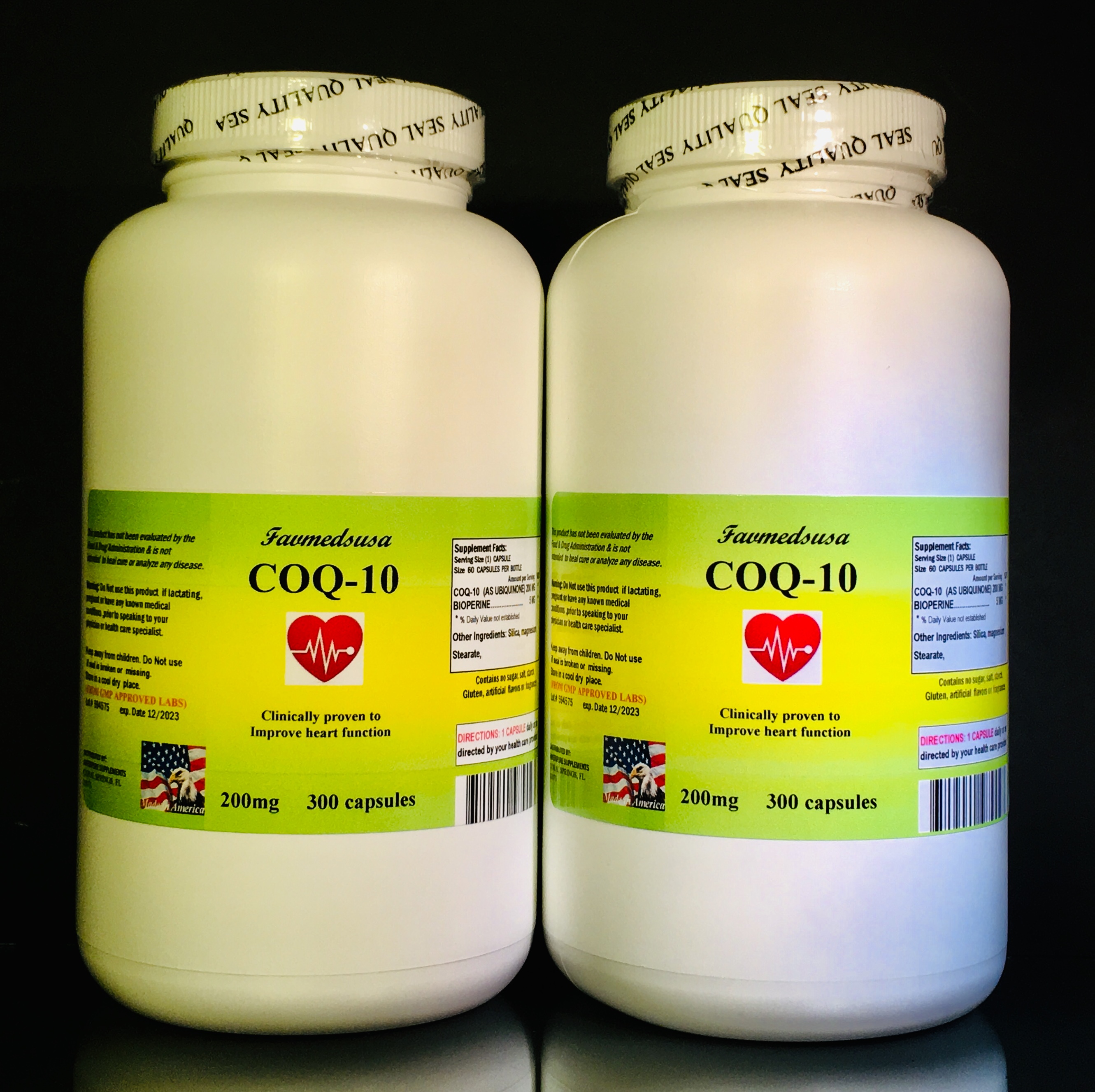 CoQ-10 200mg - 600 (2x300) capsules